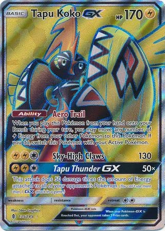 Pokemon Tapu Koko GX - 135/145 - Full Art Ultra Rare Sun & Moon